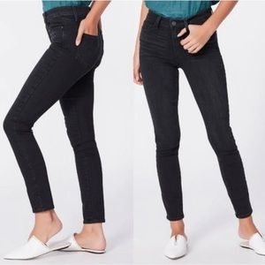 PAIGE High Rise Hoxton Ankle Black Vintage Blackwood Denim Jeans 30